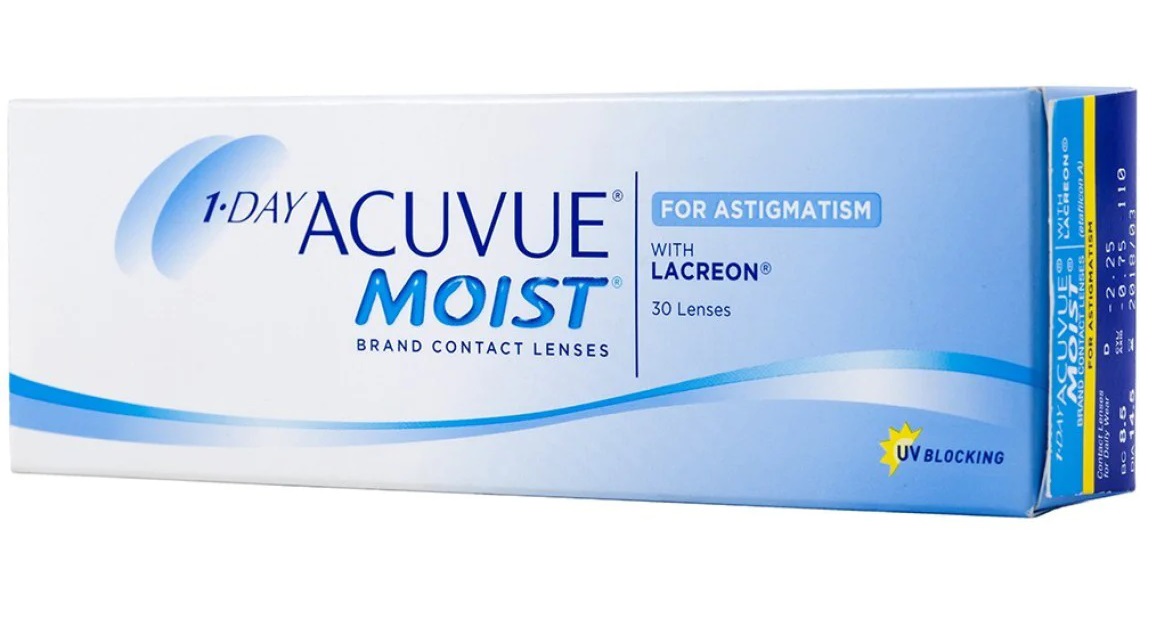1-DAY ACUVUE MOIST para ASTIGMATISMO com LACREON®