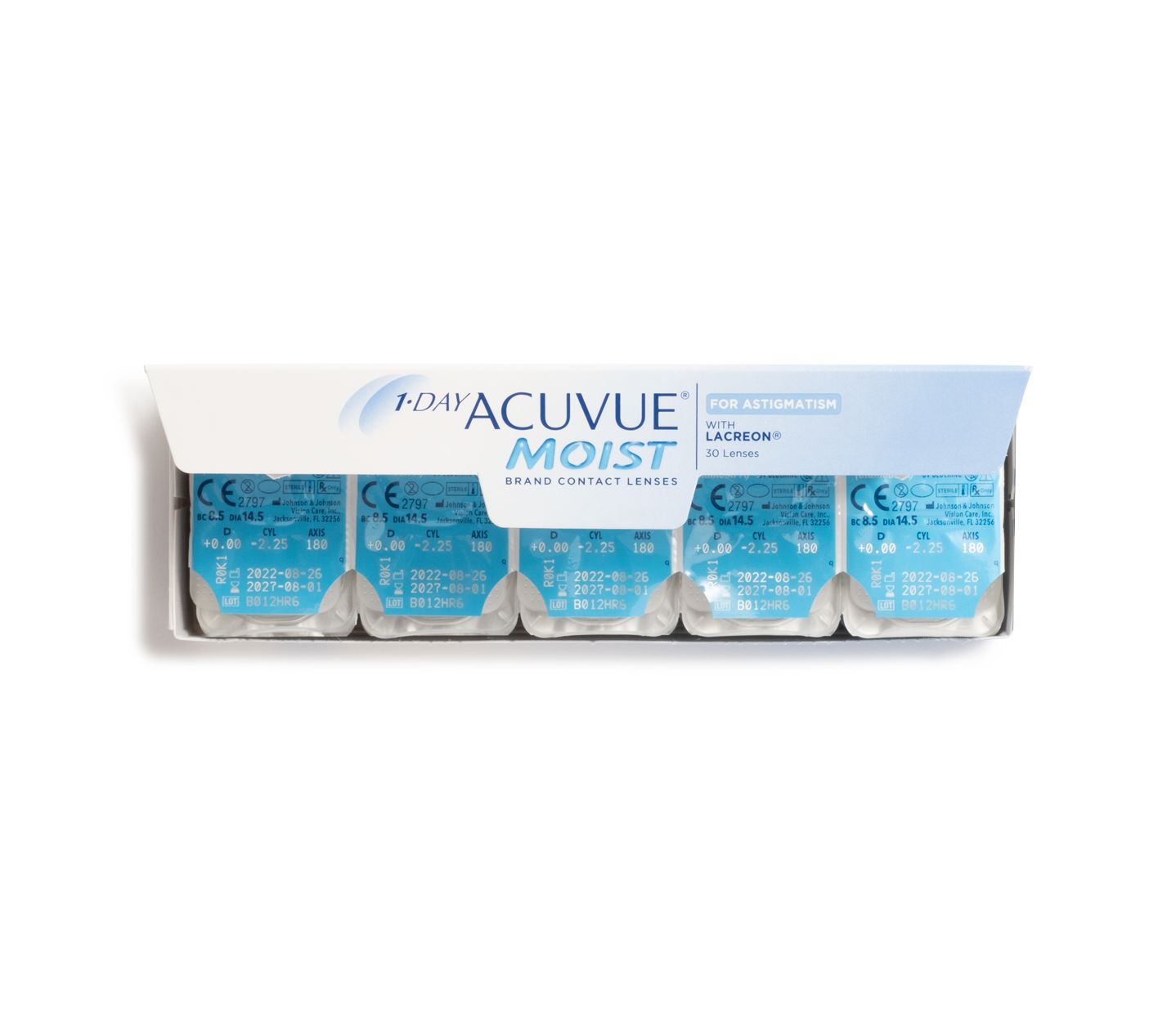1-DAY ACUVUE MOIST para ASTIGMATISMO com LACREON® (Detalhe 65)